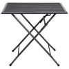 Folding Mesh Table Steel Anthracite – 80x80x72 cm