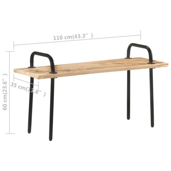 Bench 110 cm – Rough Mango Wood