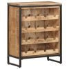 Wine Cabinet 62x33x78.5 cm Rough Mango Wood