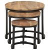 Brislington Side Tables 3 pcs – Rough Mango Wood