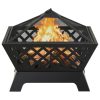 Fire Pit with Poker 64 cm XXL Steel