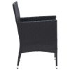 Garden Dining Chairs 4 pcs Poly Rattan – Black