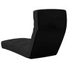 Folding Floor Chair Faux Leather – Black