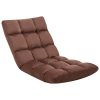 Folding Floor Chair Microfibre – Brown