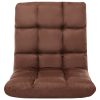 Folding Floor Chair Microfibre – Brown