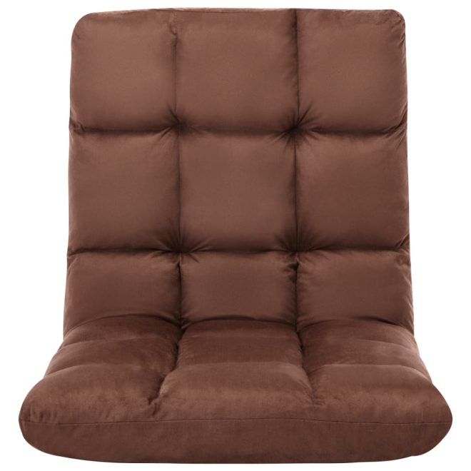 Folding Floor Chair Microfibre – Brown