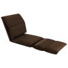 Folding Floor Chair Microfibre – Brown