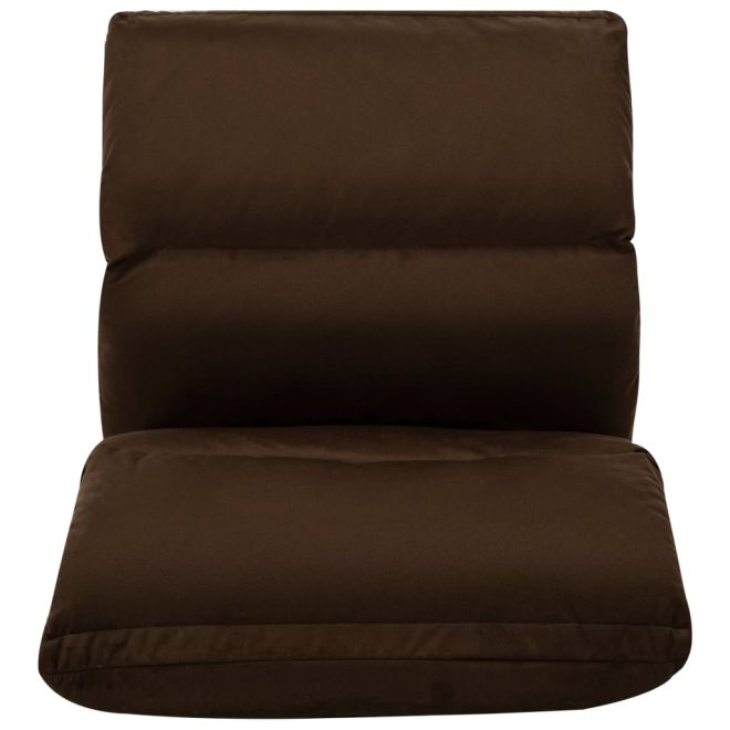 Folding Floor Chair Microfibre – Brown