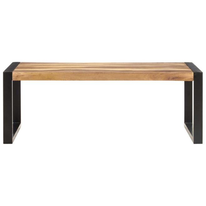 Coffee Table 110x60x40 cm Solid Wood with Sheesham Finish – Black