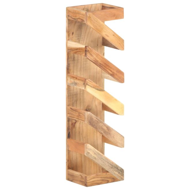 Wine Rack for 5 Bottles – Solid Acacia Wood