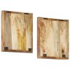 Hand-Carved Wall Panels 2 pcs Solid Mango Wood – 40x40x1.5 cm