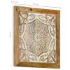 Hand-Carved Wall Panels 2 pcs Solid Mango Wood – 40x40x1.5 cm