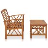 2 Piece Garden Lounge Set Solid Acacia Wood – Brown