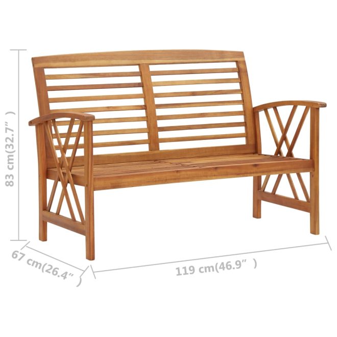 2 Piece Garden Lounge Set Solid Acacia Wood – Brown