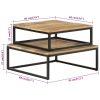 Nesting Coffee Tables 2 pcs – Solid Mango Wood