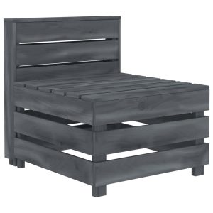 Garden Pallet Sofa Wood – Grey, Middle Sofa