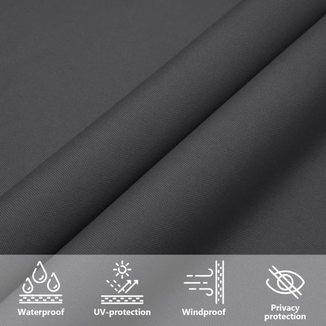 Sunshade Sail Oxford Fabric Rectangular – 2×2.5 m, Anthracite