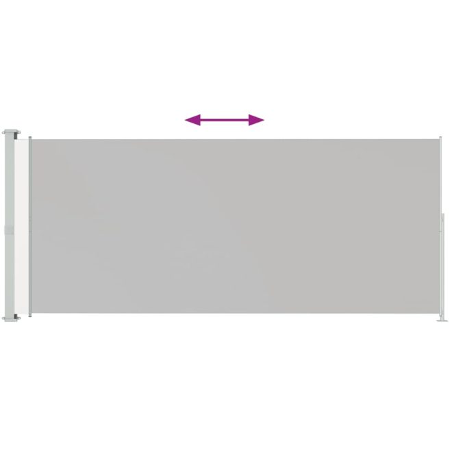 Patio Retractable Side Awning 220x500cm Grey