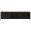 Arvin TV Cabinet 130x30x37 cm Solid Rough Mango Wood