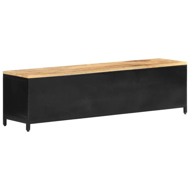 Arvin TV Cabinet 130x30x37 cm Solid Rough Mango Wood