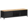 Arvin TV Cabinet 130x30x37 cm Solid Rough Mango Wood