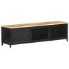 Arvin TV Cabinet 130x30x37 cm Solid Rough Mango Wood