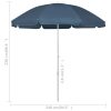 Beach Umbrella – 240 cm, Blue