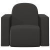 2-in-1 Children Sofa Faux Leather – Black