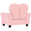 Children Sofa Faux Leather – Pink