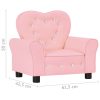 Children Sofa Faux Leather – Pink