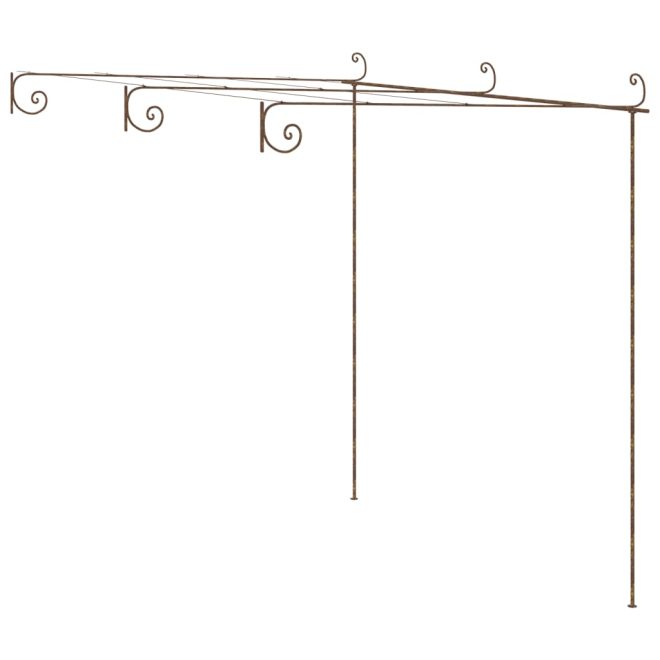 Garden Pergola Antique Brown Iron – 3x3x2.5 m