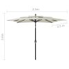 3-Tier Parasol with Aluminium Pole – 2.5×2.5 m, Sand