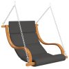 Swing Chair with Cushion Bent Wood with Teak Finish – Anthracite