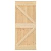 Sliding Door with Hardware Set Solid Pine Wood – 80×210 cm, 1