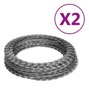 NATO Razor Wire Helical Wire Roll Galvanised Steel – 100 M, 2