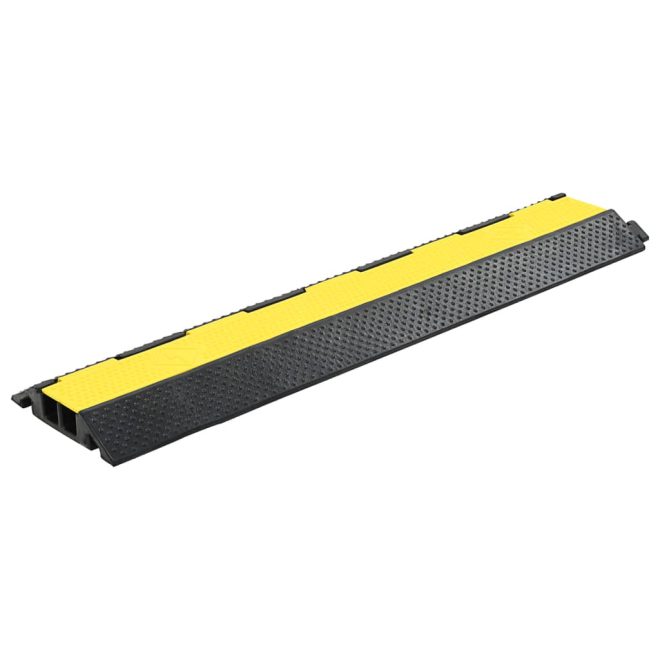 Cable Protector Ramps 2 pcs 2 Channels Rubber 101.5 cm