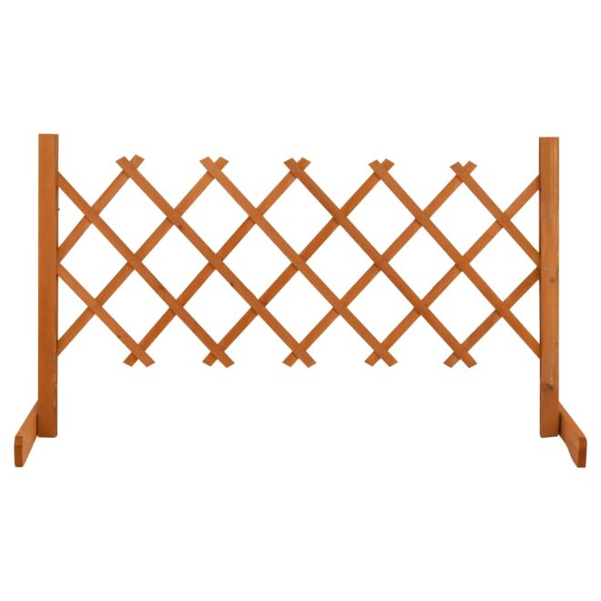 Garden Trellis Fence Solid Firwood – 120×60 cm, Orange