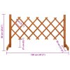 Garden Trellis Fence Solid Firwood – 120×60 cm, Orange