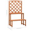 Plant Stand with Trellis 70x42x120 cm Solid Firwood – Orange