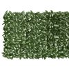 Balcony Screen with Leaves – 300×100 cm, Dark Green