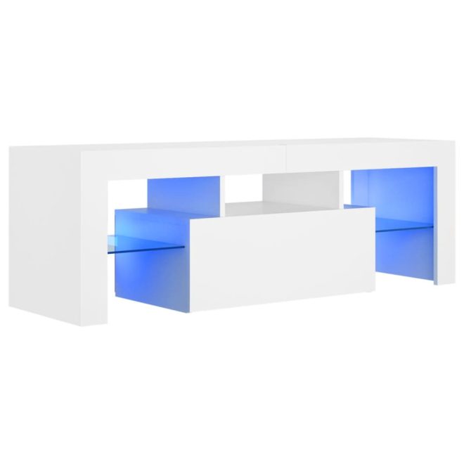 Crigglestone TV Cabinet with LED Lights 120x35x40 cm – White