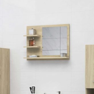 Bathroom Mirror 60×10.5×45 cm Engineered Wood