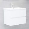 2 Piece Bathroom Furniture Set Engineered Wood – White