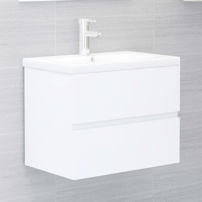 2 Piece Bathroom Furniture Set Engineered Wood – White