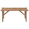 Folding Garden Bench with Cushion Bamboo – 120x50x7 cm, Beige