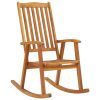 Rocking Chair with Cushions Solid Acacia Wood – Anthracite