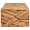 Coffee Table Erosion Solid Teak Wood 110x60x38 cm