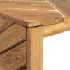 Coffee Table Erosion Solid Teak Wood 110x60x38 cm