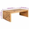 Coffee Table Erosion Solid Teak Wood 110x60x38 cm