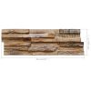 3D Wall Cladding Panels 10 pcs Solid Teak Wood – 56x18x2 cm